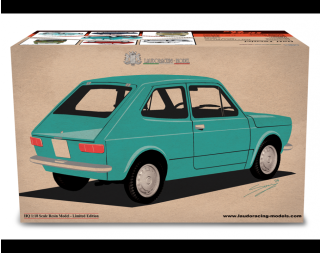 Fiat 127 1° Serie 1972 3 Porte Rosso Laudoracing 1:18 Resinemodell (Türen, Motorhaube... nicht zu öffnen!)